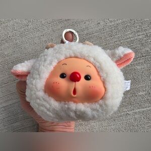 Cute Lamb Bag Charm Plush Keychain Sheep Doll 3” Purse Charm